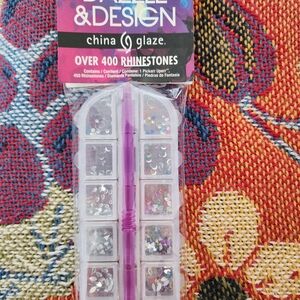 Nail Art Rhinestone Set with Purple Tool